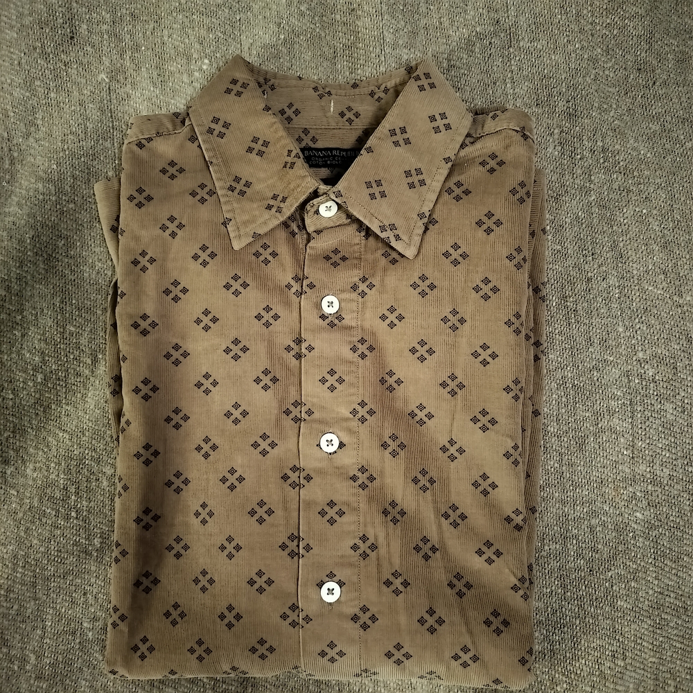 Banana Republic Brown Patterned Men's Shirt Size S